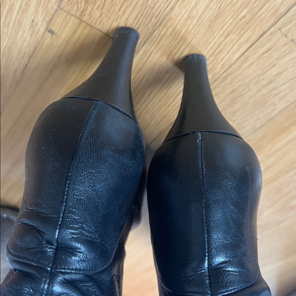 🕶️Cole Haan Paige Black Nappa Leather Stretch Pull On 3” Boot 10 Vintage Y2K - Picture 8 of 9